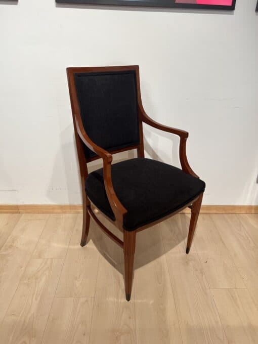 Pair of empire Style Armchairs- three-quarter view of one of the chairs- Styylish
