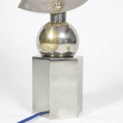 Sculptural Chromed Metal Lamp - Bottom Frame - Styylish