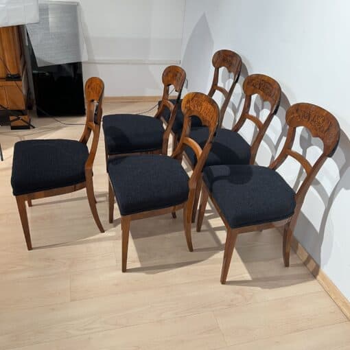 Six Biedermeier Shovel Chairs - Six Side Profile - Styylish