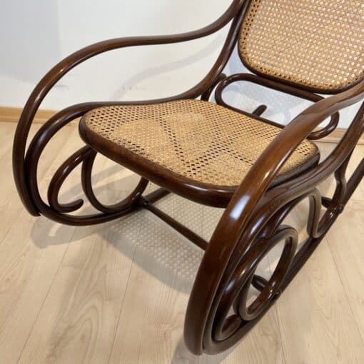 Art Nouveau Rocking Chair - Frame and Seat Detail - Styylish
