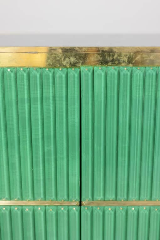 Gilded Brass Sideboard - Green Glass Detail - Styylish