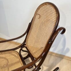 Art Nouveau Rocking Chair - Wicker Backrest - Styylish