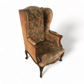 Baroque Wingback Armchair, Germany 1750-60