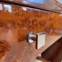 Long Art Deco Table - Chrome Knob Side - Styylish