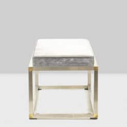Gold and Silver Metal Bench - Side Profile - Styylish