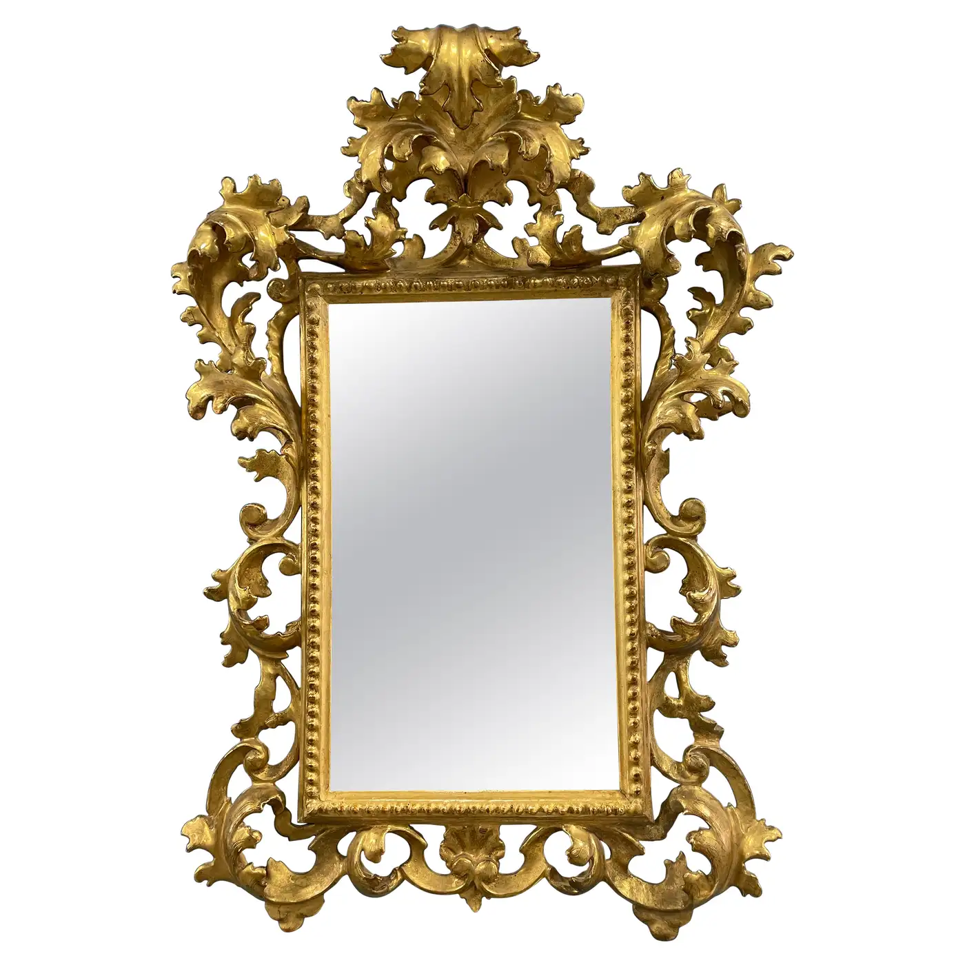 19th Century Louis Philippe Gilded Silver Leafed Mirror - Helen