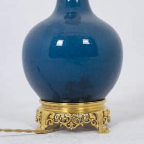 Paris Porcelain Lamp with Gilt Bronze, circa 1880