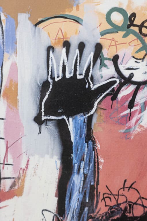 Jean-Michel Basquiat Silkscreen - Hand Detail - Styylish
