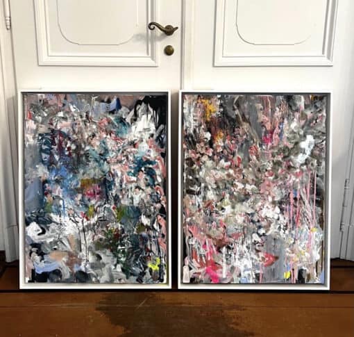 Contemporary Painting- by Kristin Herberger-Koch- with second Secret garden painting- Styylish
