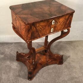 Antique Biedermeier Sewing Table, South German 1820, Walnut