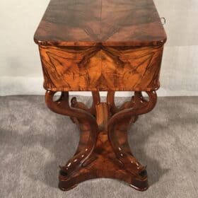 Antique Biedermeier Sewing Table, South German 1820, Walnut