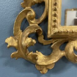 Hand-Carved Gilt Wood Mirror- detail of the lower left- Styylish