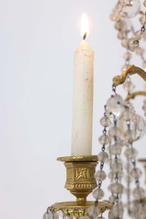 Louis XVI Style Chandeliers - Lit Candle - Styylish