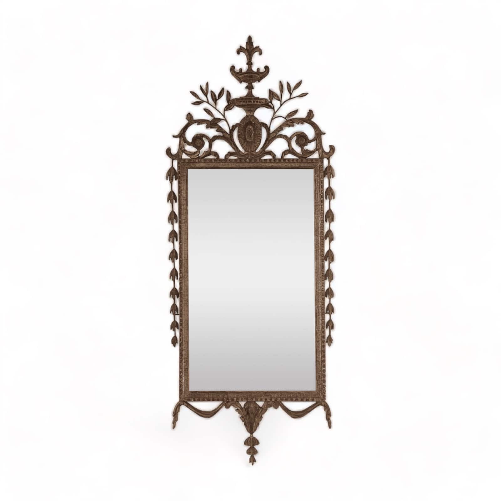 Espelho Luís XVI em Madeira Dourada - Elegante