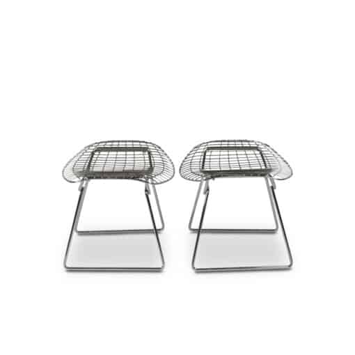 Chromed Metal Stools - Side - Styylish