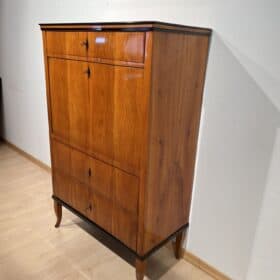 Early Biedermeier Secretaire, Cherry Veneer, Mahogany, South Germany circa 1820