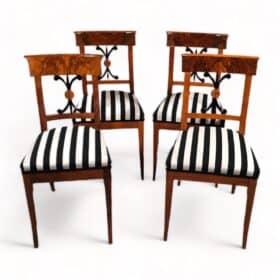 Set of four original Biedermeier Chairs, South German 1820, Antique