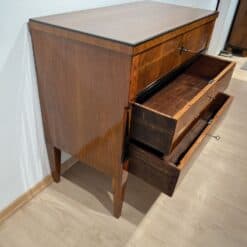 Biedermeier Writing Chest - Side View with Drawers Open - Styylish