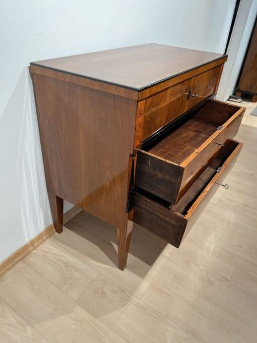 Biedermeier Writing Chest - Side View with Drawers Open - Styylish