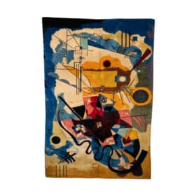 Wassily Kandinsky Inspired Rug. Contemporary Work.