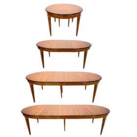 Expandable Biedermeier Dining Room Table, Cherry Wood, France circa 1900