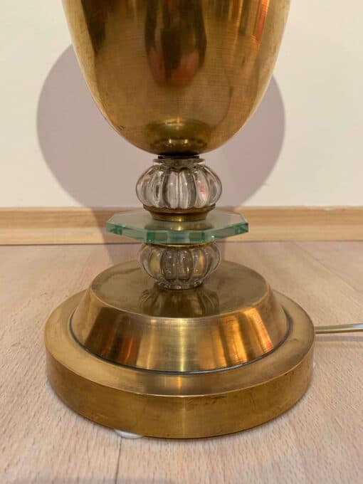 Brass Art Deco Lamp - Glass Detail - Styylish