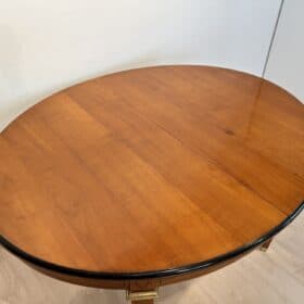 Expandable Biedermeier Dining Room Table, Cherry Wood, France circa 1900