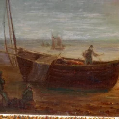 Painting by Jean Ernest Aubert - Boat Detail - Styylish