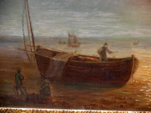 Painting by Jean Ernest Aubert - Boat Detail - Styylish