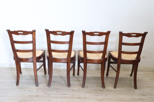 Four Straw Seat Chairs - Back Profile - Styylish