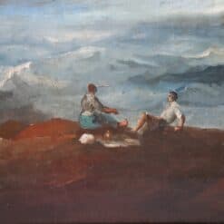 Oil Painting of Coastal Scene - Figure Detail - Styylish