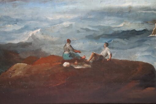 Oil Painting of Coastal Scene - Figure Detail - Styylish