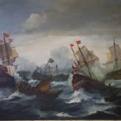 Oil Painting of Galleons - Full - Styylish