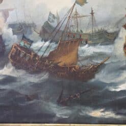 Oil Painting of Galleons - Bottom Galleon Detail - Styylish