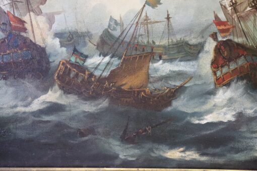 Oil Painting of Galleons - Bottom Galleon Detail - Styylish