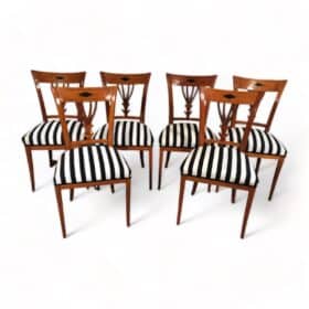 Set of Six Neoclassical Chairs, 1800-1830