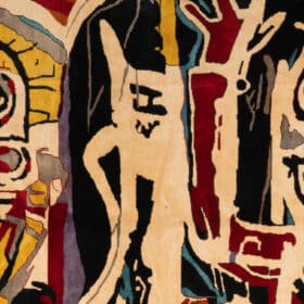 Jean-Michel Basquiat Inspired Tapestry, Wool. Contemporary Work.