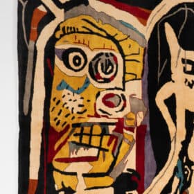 Jean-Michel Basquiat Inspired Tapestry, Wool. Contemporary Work.