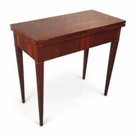 Antique Mahogany Card Table, Directoire Style, France 1800