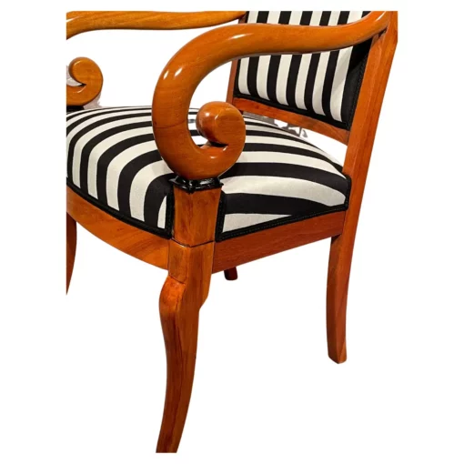 Pair of Biedermeier Armchairs- detail of armrests- Styylish