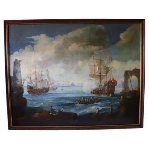 Oil Painting of Coastal Scene - Styylish