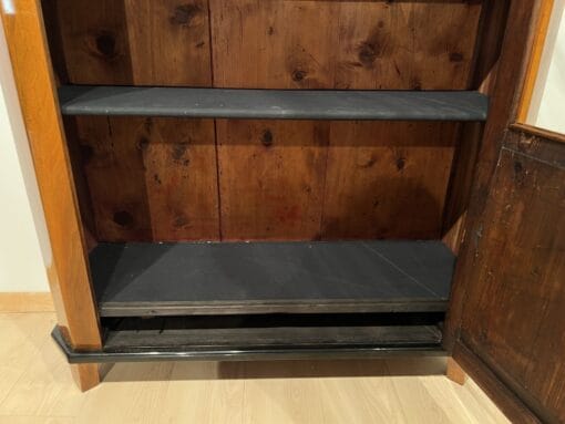 Walnut Biedermeier Bookcase - Compartment Interior - Styylish