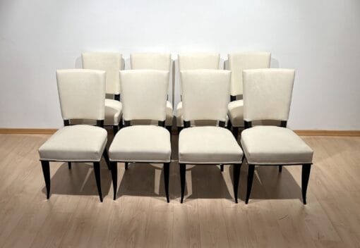 1930s French Art Deco Chairs- front view of eight- Styylish