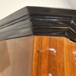 Walnut Biedermeier Bookcase - Ebonized Top - Styylish