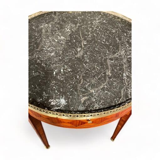 Bouillotte Table- detail of marble top- Styylish