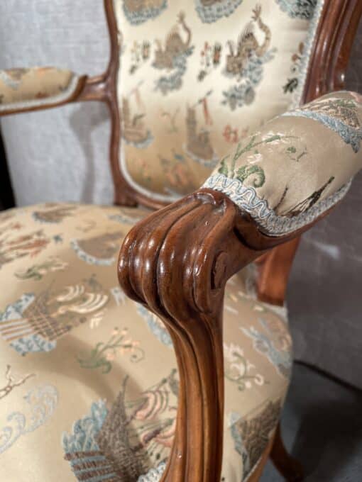Pair of Louis XV Armchairs- detail of armrest right side- Styylish