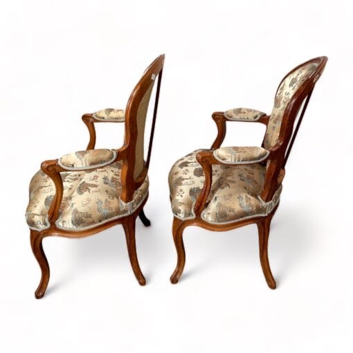 Pair of Louis XV Armchairs- side view of both chairs- Styylish