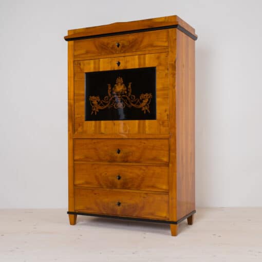 Cherry Biedermeier Secretary Desk - Side Profile - Styylish