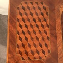 Louis XVI Style Chest of Drawers- block marquetry detail- Styylish