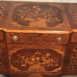 Louis XVI Style Chest of Drawers- flower marquetry detail- Styylish